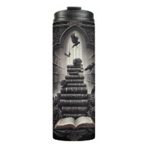 Gothic Book Thermal Tumbler – Coffee Travel Mug