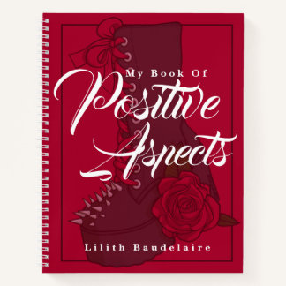 Gothic Boot Red Script Book of Positive Aspects