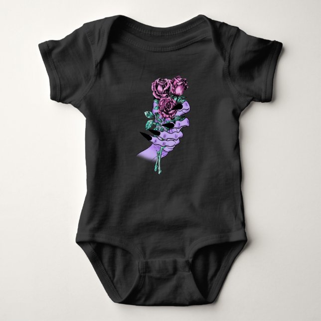 Gothic Bouquet Baby Bodysuit (Front)