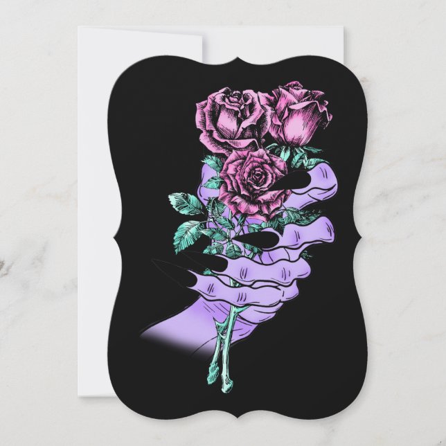 Gothic Bouquet Flat Greeting Card (Front)