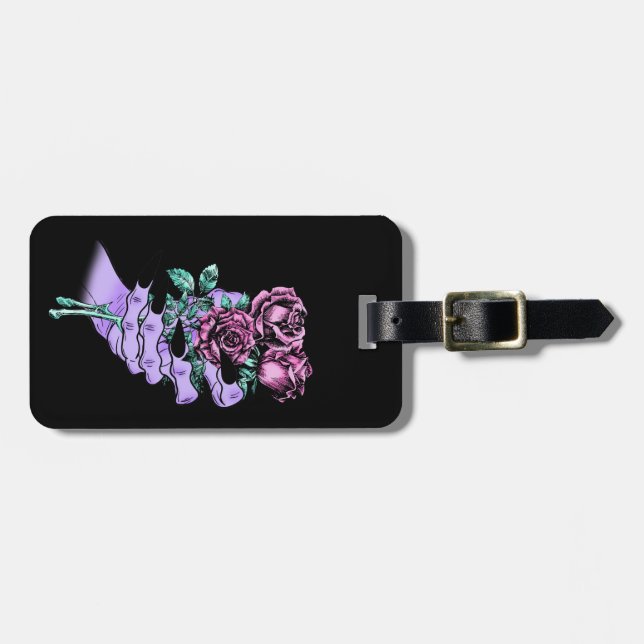 Gothic Bouquet Luggage Tag (Front Horizontal)