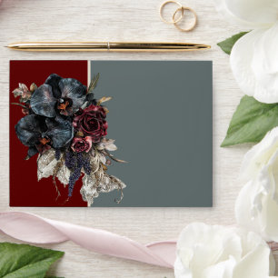 Gothic Bouquet Of Orchids And Roses Envelope