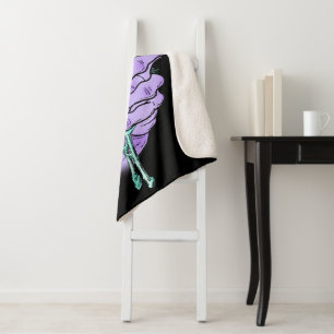 Gothic Bouquet Sherpa Blanket