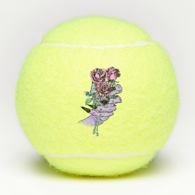 Gothic Bouquet Tennis Balls (Front)