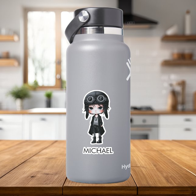 Gothic Boy Pilot Anime Cartoon kids Personalized (Creator Uploaded)