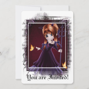 Gothic Bridal Shower Invitation Little Devil 5