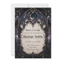 Gothic Bridal Shower Invitation | Moonlit Glass