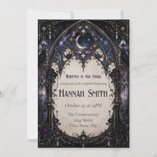 Gothic Bridal Shower Invitation | Moonlit Glass