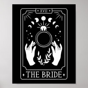 Gothic Bride Bridesmaid Tarot Bridal Party Bachelo Poster
