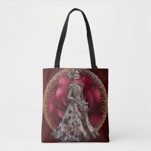 Gothic Bride in Crimson Red Tote Bag