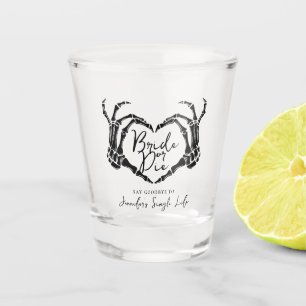 Gothic Bride or Die Heart Bachelorette Party Shot Glass
