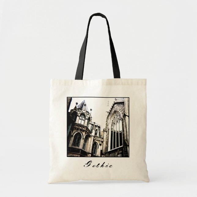 'Gothic' Budget Canvas Tote Bag (Front)