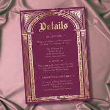 Gothic Burgundy Gold Mediaeval Until Death Wedding
