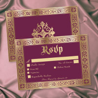 Gothic Burgundy Gold Mediaeval Until Death Wedding