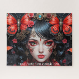 Gothic Butterfly Empress Mauve Splendour Jigsaw Puzzle