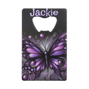 Gothic Butterfly Purple Black Personalised