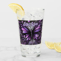Gothic Butterfly Purple Black Personalised