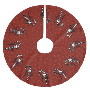 Gothic Candy Cane Brushed Polyester Tree Skirt