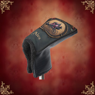 Gothic Carriage with Ravens and Roses. Golf Head Cover