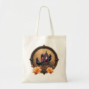 Gothic Carriage with Ravens and Roses. Tote Bag