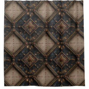Gothic Carved Woodwork Pattern (1) Shower Curtain