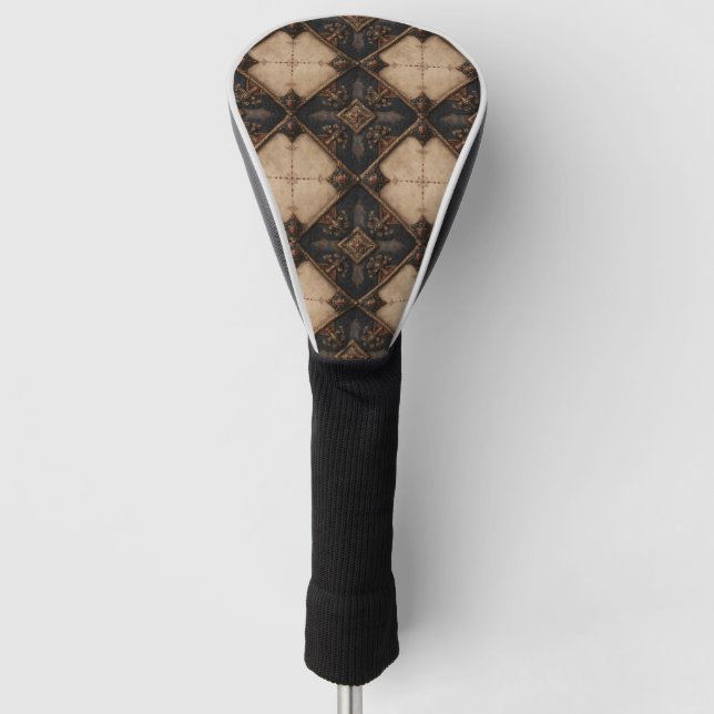 Gothic Carved Woodwork Pattern (4) Golf Head Cover (Front)