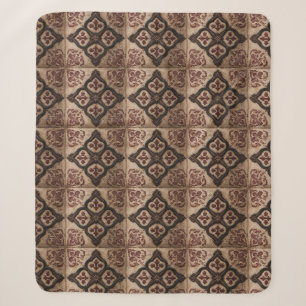 Gothic Carved Woodwork Pattern (5) Sherpa Blanket