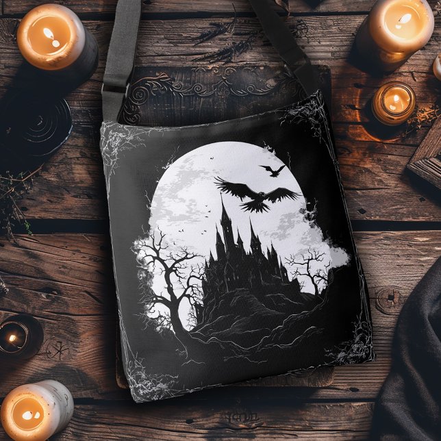 Gothic Castle and Moon Crossbody Bag (Creator Uploaded)
