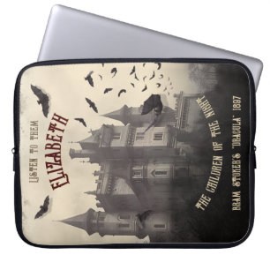 Gothic Castle Dark Romantic Dracula Themed Laptop Sleeve