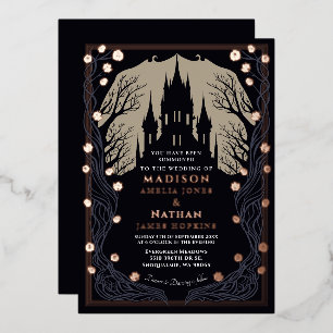 Gothic Castle Floral Halloween Wedding