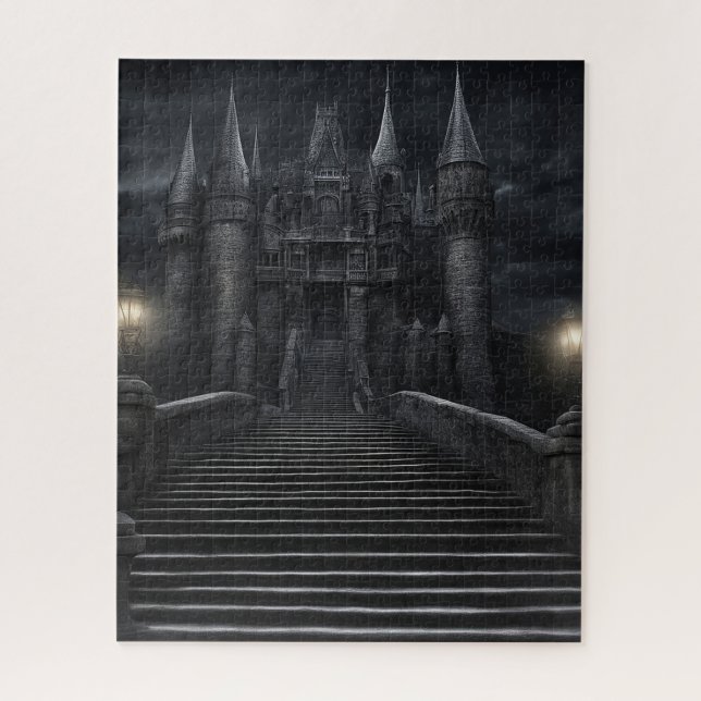 GOTHIC CASTLE NIGHT JIGSAW PUZZLE (Vertical)