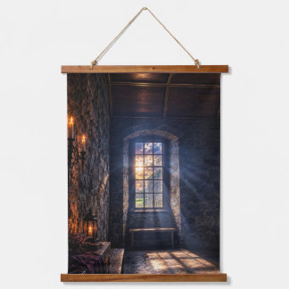 Gothic Castle Window – Enchanted Light Wall Tapest Hanging Tapestry