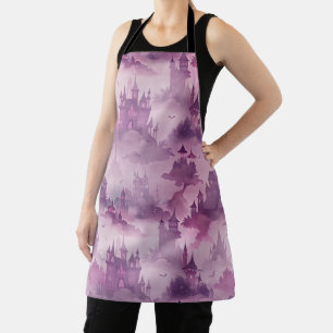 Gothic Castles in Mist – Haunted Fantasy Halloween Apron