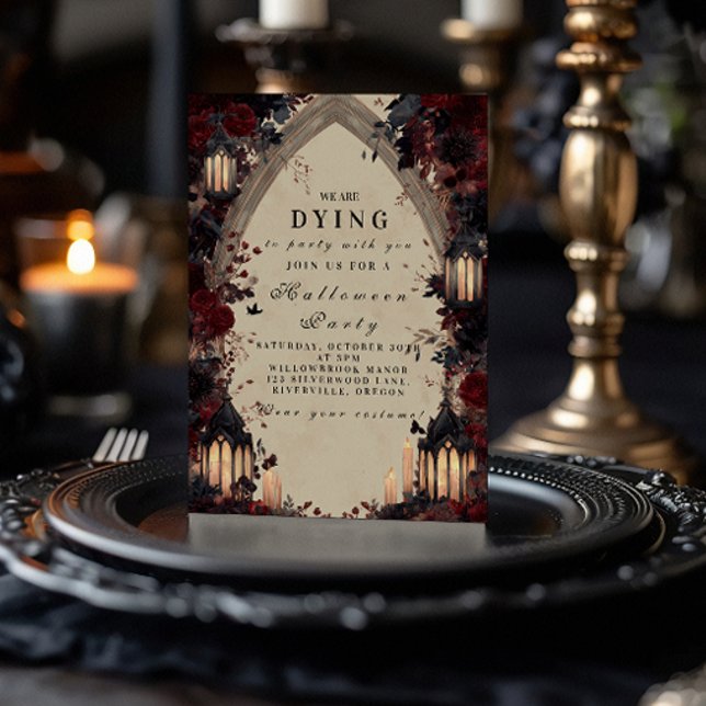 Gothic Cathedral Arch Halloween Celebration Invitation (Creator Uploaded)