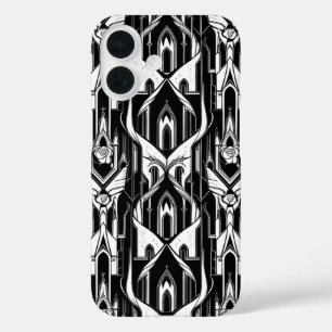 Gothic Cathedral Black & White iPhone 16 Case