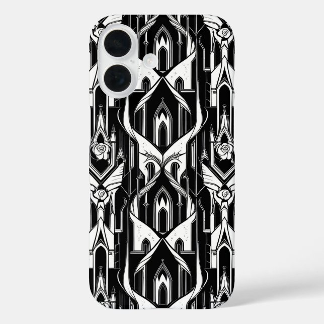 Gothic  Cathedral Black & White Case-Mate iPhone Case (Back)