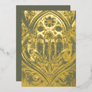 Gothic Cathedral Foil Card (Moss Green)