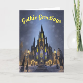 Gothic Cathedral Holiday Card