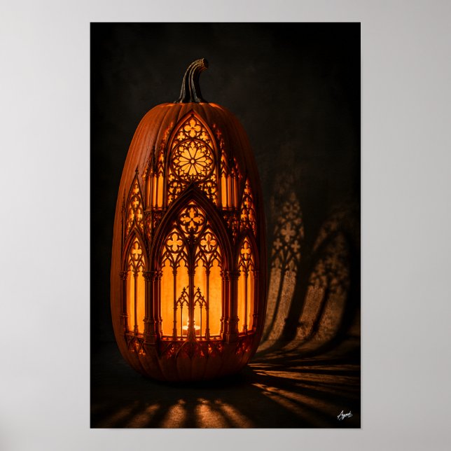 Gothic Cathedral Pumpkin Poster (Front)
