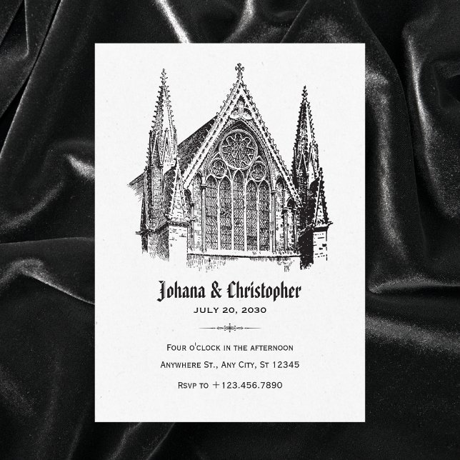 Gothic cathedral wedding  invitation (Creator Uploaded)