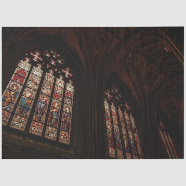 Gothic Cathedral Window Decoupage Paper – Dark Med (Front)