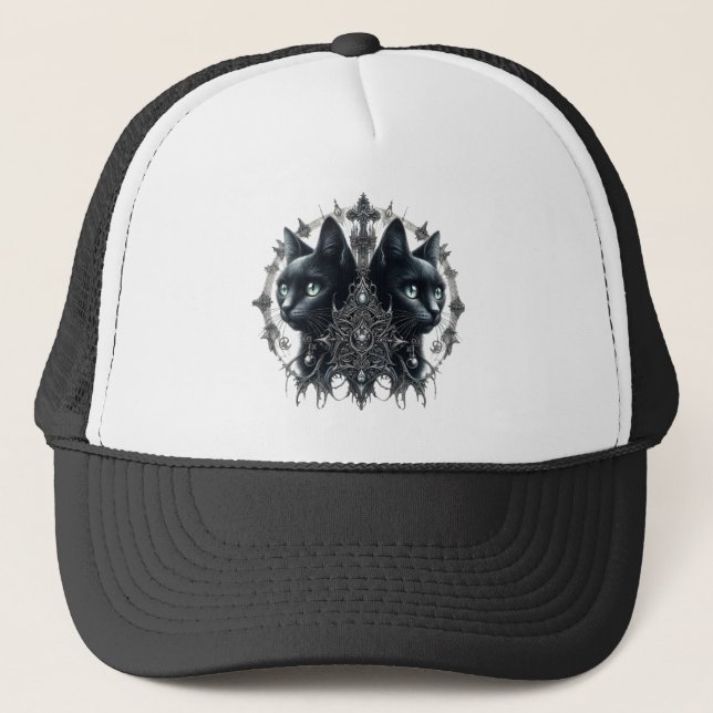 Gothic cats trucker hat (Front)
