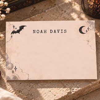 Gothic Celestial Bat Card