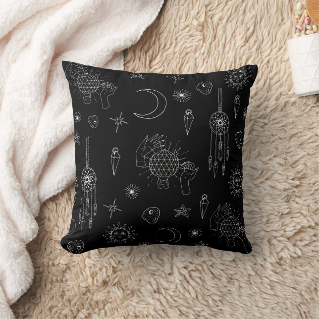 Gothic Celestial Black Cushion (Blanket)