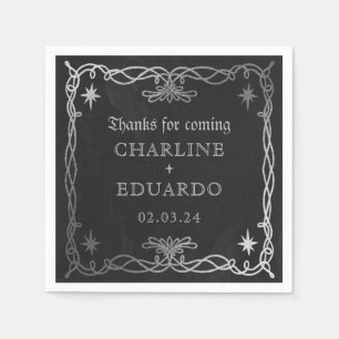 Gothic Celestial Fantasy Ivy Wedding Napkin