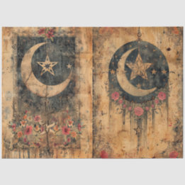 Gothic Celestial Old Paper Decoupage