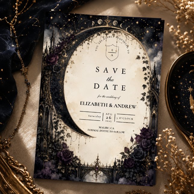 Gothic Celestial Wedding Save The Date (Creator Uploaded)