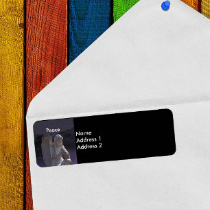 Gothic Cemetery Stone Angel Peace Return Address Label