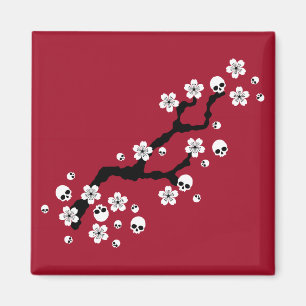 Gothic Cherry Blossoms Magnet