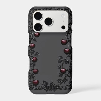 Gothic Cherry Frame iPhone Case | Dark Ornate
